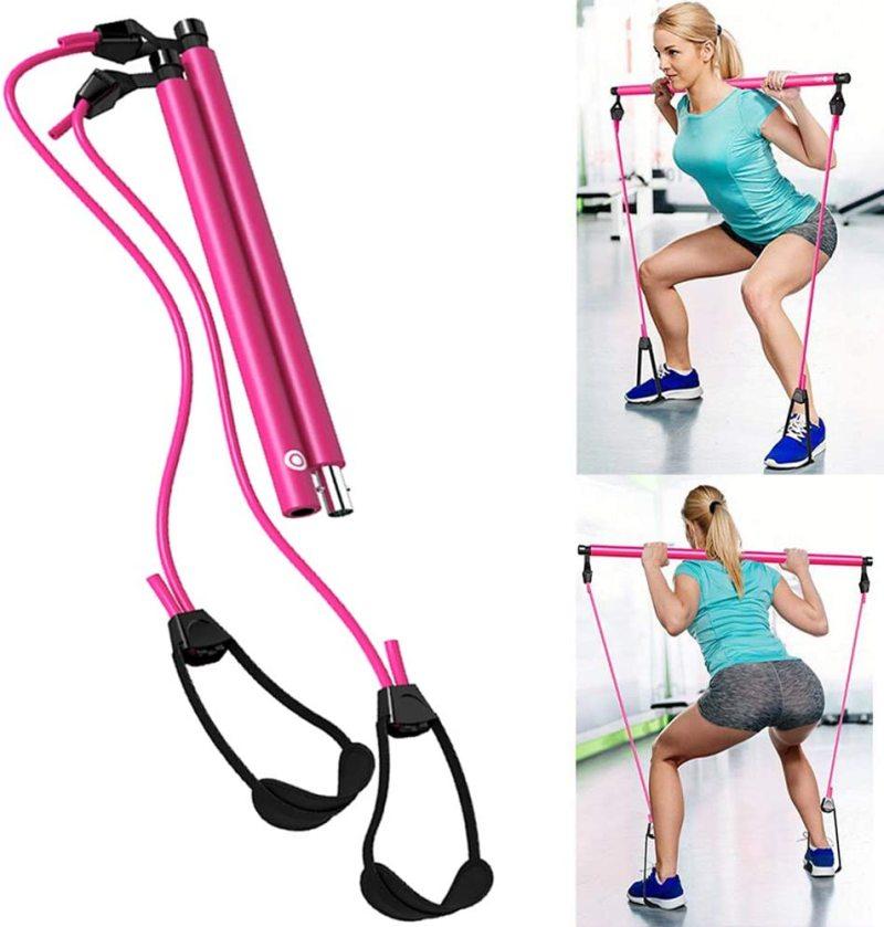 Portable Pilates Bar Kit with Adjustable Resistance Band for Different Height, Home Gym Exercise Stick Yoga Bar with Foot Loop
Portable Pilates Bar Kit with Adjustable Resistance Band for Different Height, Home Gym Exercise Stick Yoga Bar with Foot Loop