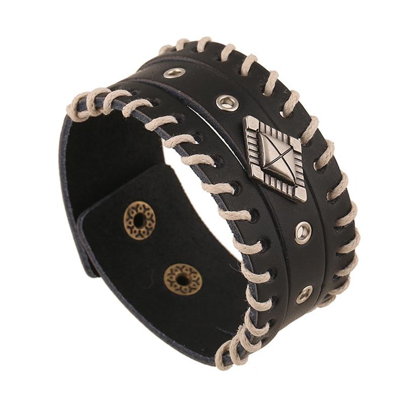 Punk Men Bracelet Jewelry Charms Layer Braid Flat Leather Bracelet Handmade Crafts Men Male Gift Party
Punk Men Bracelet Jewelry Charms Layer Braid Flat Leather Bracelet Handmade Crafts Men Male Gift Party