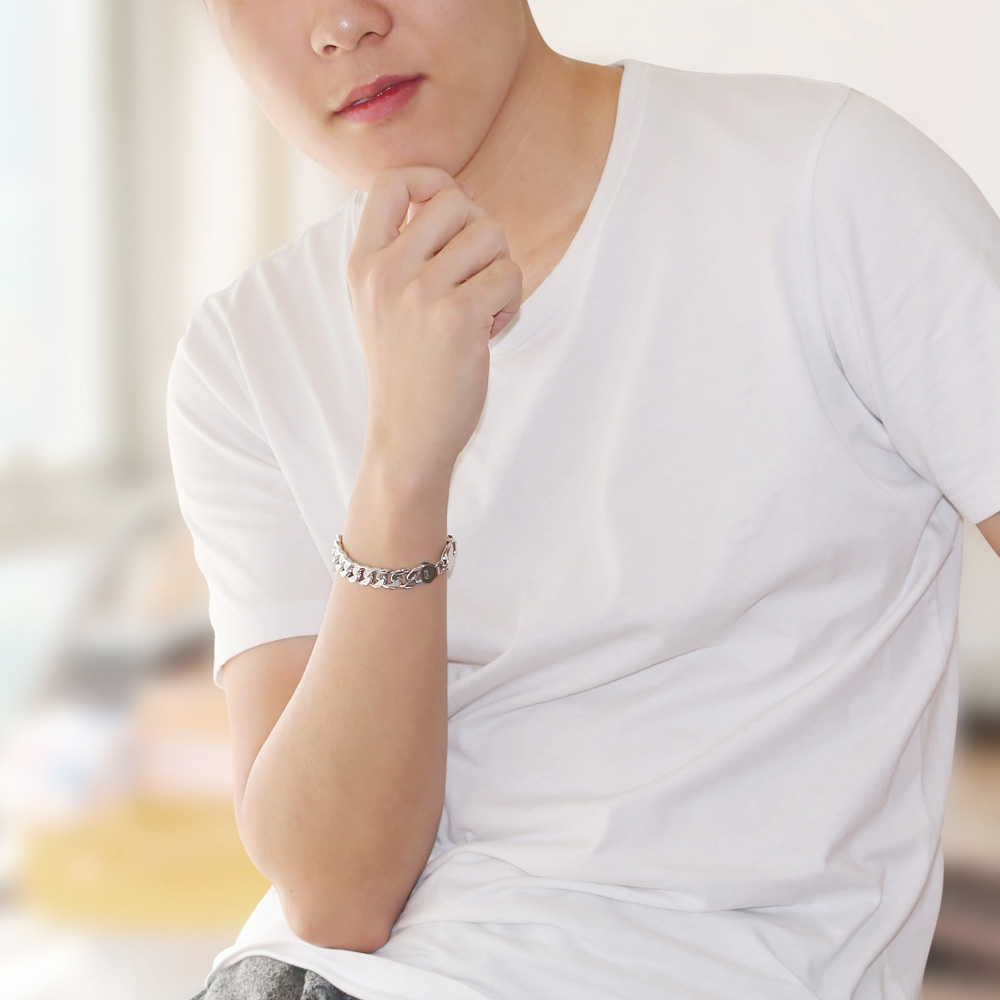 100% solid silver jewelry Fashion 925 sterling silver men's link chain thick genuine pure silver10mm bracelet men silver jewelry 200928