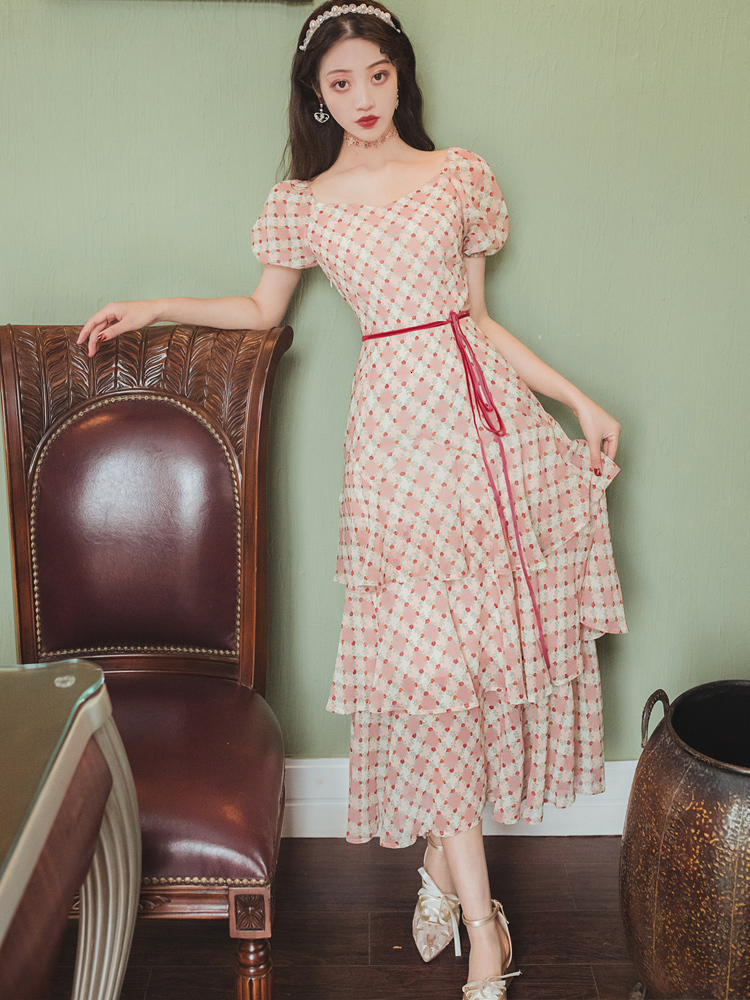 2021 Summer Vintage Female Short Sleeves Pink Plaid Print Dot-neck Bands Dressed in Elegant Party Dress Long Feminine B6fx, Blue
2021 Summer Vintage Female Short Sleeves Pink Plaid Print Dot-neck Bands Dressed in Elegant Party Dress Long Feminine B6fx, Blue