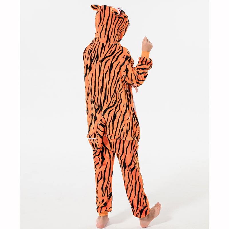 Unicorn Onesies for Children Pajamas Winter Animal Jumpsuit Kids Flannel Cosplay Tiger Flannel Sleepwear for 4 6 8 10 12Y 201104