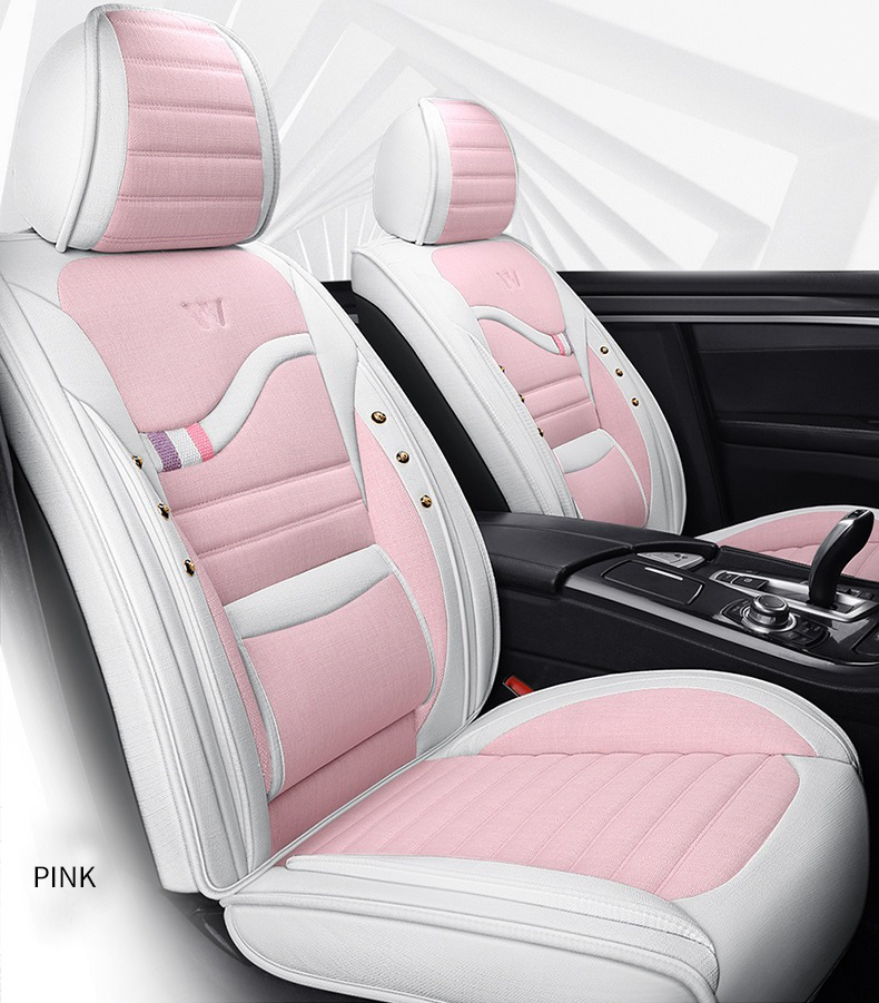Universal Car Accessories Seat Covers For Sedan Fashion Design Full Set Leather Adjuatable Five Seats Cover Cushion Mat Pink For Women
Universal Car Accessories Seat Covers For Sedan Fashion Design Full Set Leather Adjuatable Five Seats Cover Cushion Mat Pink For Women