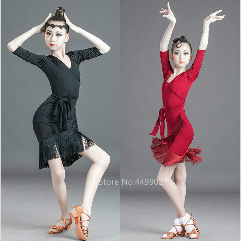 2020 Kids Baby Girls Latin Dance Dress Ballroom Dance Competition Dresses Bandage Tassel Sleeveless V-neck Fancy Salsa Costume, Red2
2020 Kids Baby Girls Latin Dance Dress Ballroom Dance Competition Dresses Bandage Tassel Sleeveless V-neck Fancy Salsa Costume, Red2