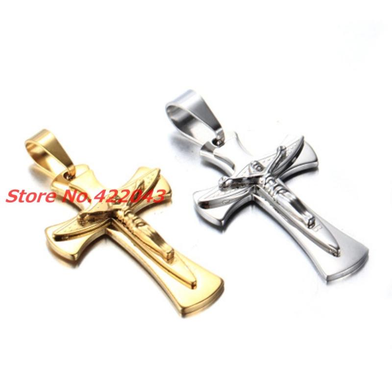 Silver Tone or Gold color Jesus Cross Pendant Necklace Fashion true religious men Jewelry Stainless Steel Crucifix Necklace
Silver Tone or Gold color Jesus Cross Pendant Necklace Fashion true religious men Jewelry Stainless Steel Crucifix Necklace