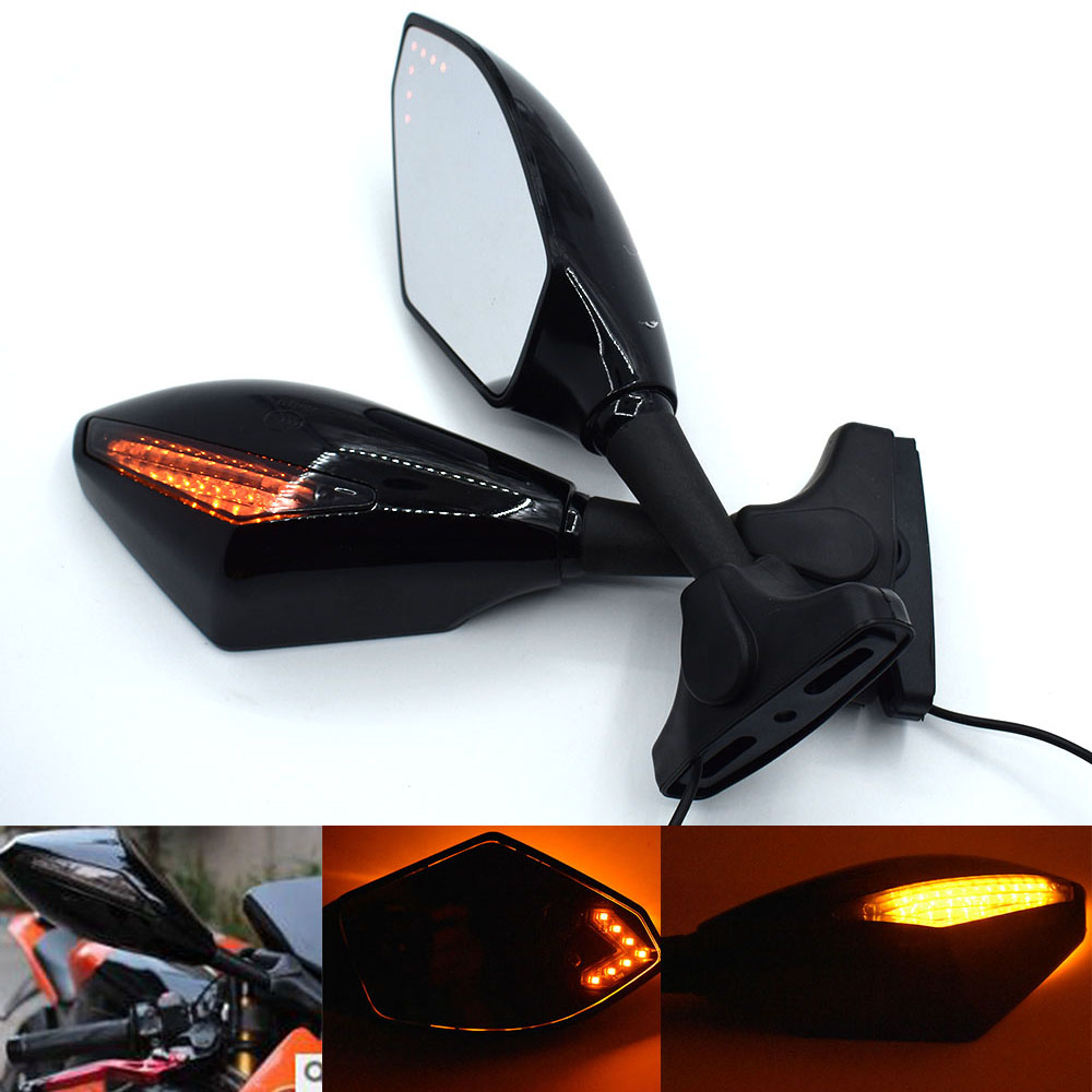 Universal Motorcycle Rear View Side Wing Mirrors w/ LED Turn Signal Light For Honda CBR 600 F2 F3 F4 F4i CBR900RR C700 S/X CB919
Universal Motorcycle Rear View Side Wing Mirrors w/ LED Turn Signal Light For Honda CBR 600 F2 F3 F4 F4i CBR900RR C700 S/X CB919