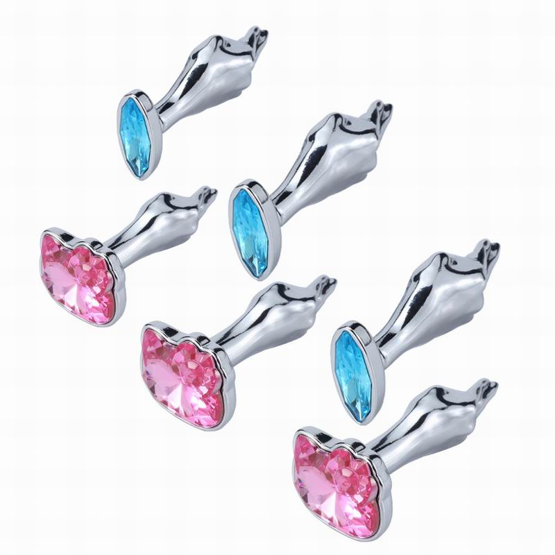 Alliage de zinc Fist Dildo Plug Anal Prostate Massager Métal Gros Pénis Butt Plug G-spot Stimulation Anus Dilator Masturbate Sex Toys Produits