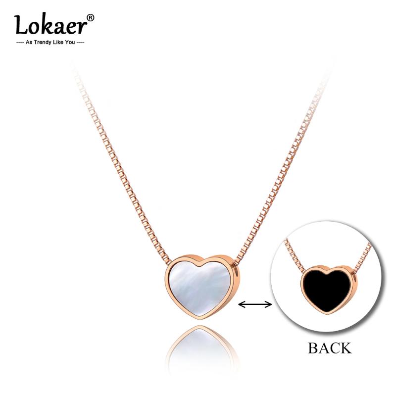 Lokaer White/Black Shell Heart Pendant Necklaces For Girls Rose Gold Titanium Stainless Steel Choker Necklace Jewelry N19136
Lokaer White/Black Shell Heart Pendant Necklaces For Girls Rose Gold Titanium Stainless Steel Choker Necklace Jewelry N19136