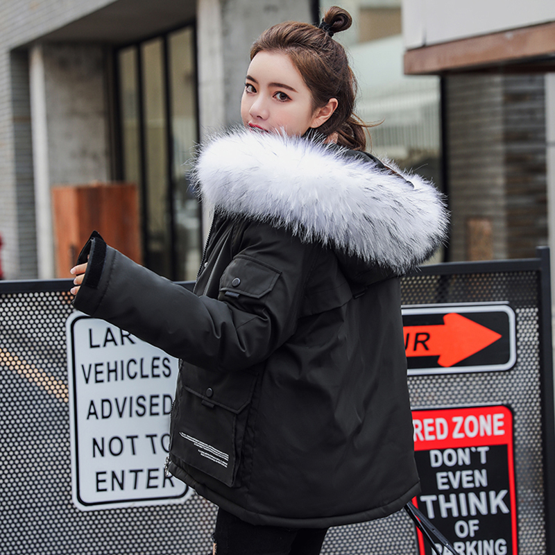Winter Parkas coats 2019 warm winter Parkas hooded fur collar thick winter women's jacket 25 degree snow coat Jackets female T200116