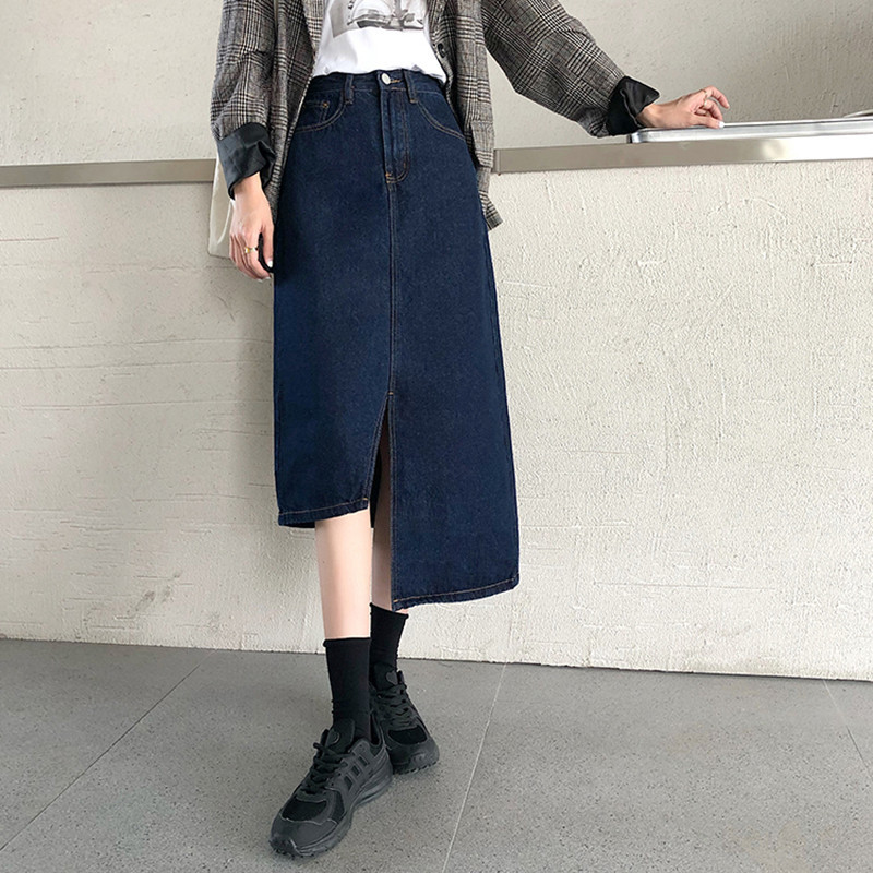 2021 New Blue denim female irregular Korean style casual jeans thin skirt waist long line skirts for woman (78527 YKHT
2021 New Blue denim female irregular Korean style casual jeans thin skirt waist long line skirts for woman (78527 YKHT
