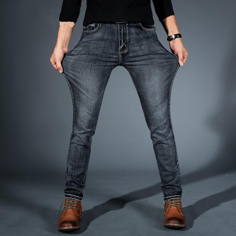 Classic Style Men's Brand Jeans Mid-waist Spandex Casual Stretch Slim-fit Denim Trousers Light Blue Black Business Cowboy Pants
Classic Style Men's Brand Jeans Mid-waist Spandex Casual Stretch Slim-fit Denim Trousers Light Blue Black Business Cowboy Pants