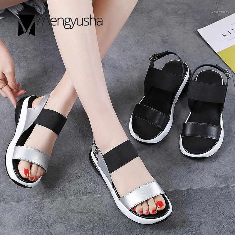 Muffins genuine leather Patchwork elastic band women sandals creepers mixed colors silver buckle open toe gladiator sandalias1, Black
Muffins genuine leather Patchwork elastic band women sandals creepers mixed colors silver buckle open toe gladiator sandalias1, Black