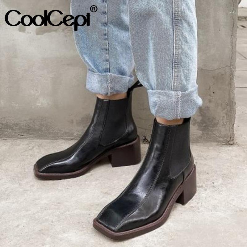 Coolcept Women Ankle Boots Genuine Leather Square Toe Thick Heel Winter Shoes Woman Short Boot Office Lady Footwear Size 33-401, Brown
Coolcept Women Ankle Boots Genuine Leather Square Toe Thick Heel Winter Shoes Woman Short Boot Office Lady Footwear Size 33-401, Brown