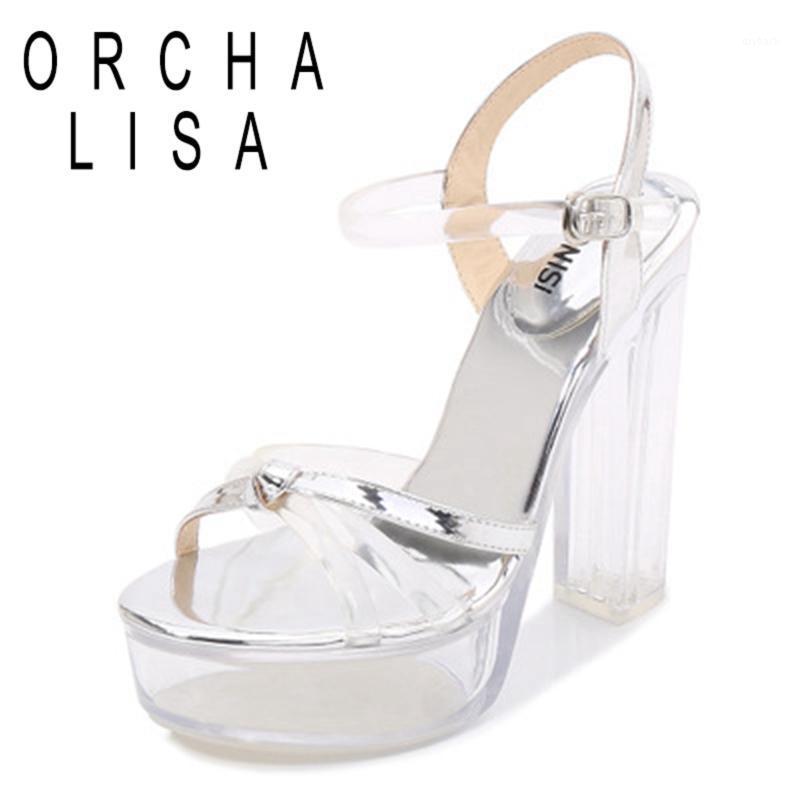 ORCHA LISA New 2021 Women Sandal Peep Toe 13cm High Block Heels Transparent Patent Leather Buckle Stylish Party Club B22771, Black
ORCHA LISA New 2021 Women Sandal Peep Toe 13cm High Block Heels Transparent Patent Leather Buckle Stylish Party Club B22771, Black