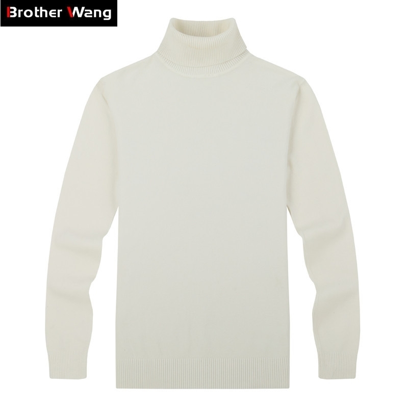 Brother Wang Brand Men's Casual Pullovers Sweater Classic Style Fashion Slim Business Turtleneck Sweater Male black white 201117, Burgundy
Brother Wang Brand Men's Casual Pullovers Sweater Classic Style Fashion Slim Business Turtleneck Sweater Male black white 201117, Burgundy