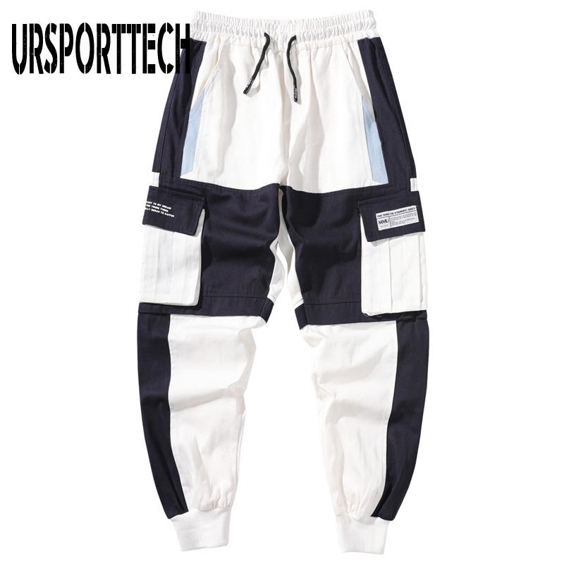Streetwear Men's Multi Pockets Cargo Harem Pants Hip Hop Casual Male Track Pants Joggers Trousers Fashion Harajuku Men Pant 201027