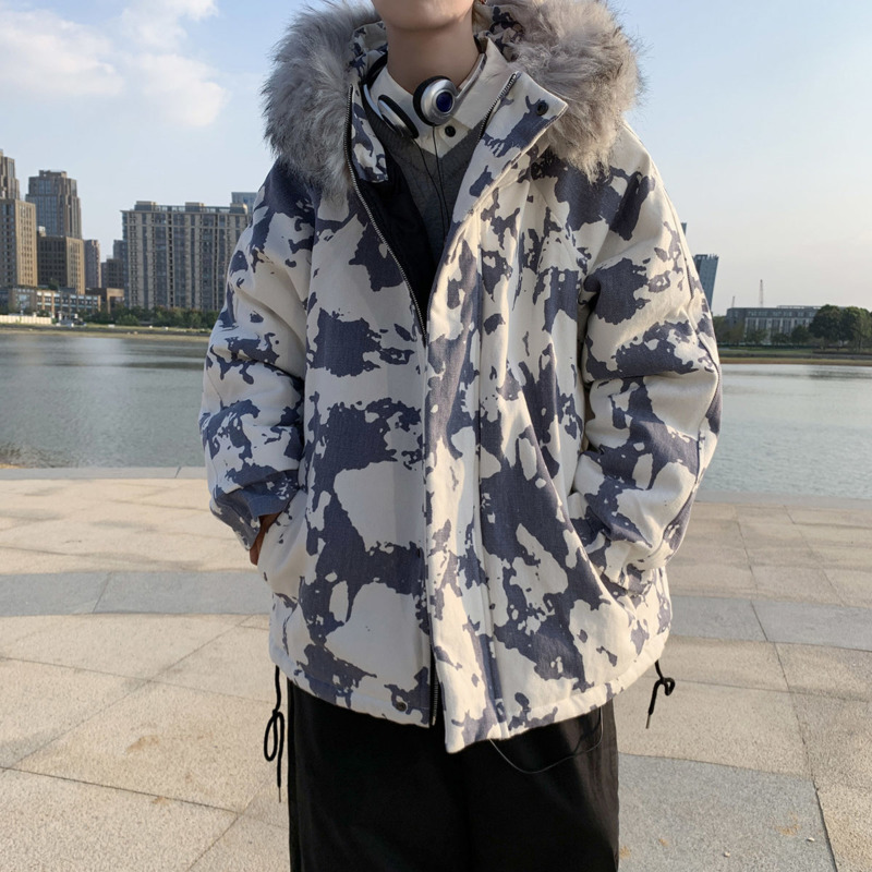 Winter Thick Camouflage Jacket Men's Parka Warm Fashion Casual Fur Collar Hooded Coat Men Loose Korean Short Coat Mens Clothes, Orange and white
Winter Thick Camouflage Jacket Men's Parka Warm Fashion Casual Fur Collar Hooded Coat Men Loose Korean Short Coat Mens Clothes, Orange and white