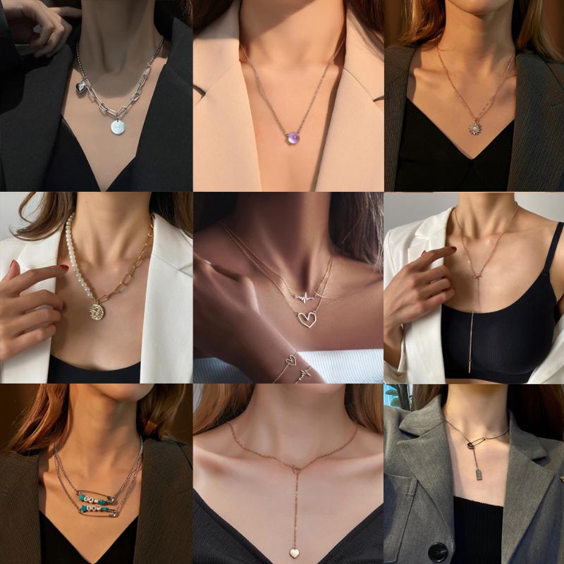 Chains QUEEN ELISA Paper Clip Multilayer Necklace Charm Alphabet Chain Pendant For Women Jewelry Multi-layer Punk Choker Necklaces
Chains QUEEN ELISA Paper Clip Multilayer Necklace Charm Alphabet Chain Pendant For Women Jewelry Multi-layer Punk Choker Necklaces