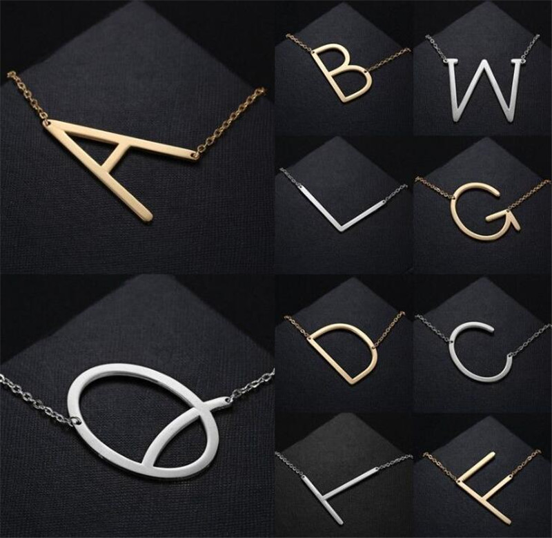 Stainless Steel English A-Z 26 Letters Initial Necklace Silver Gold Pendant Chain for Women House Name Fashion Jewelry Letter Necklaces
Stainless Steel English A-Z 26 Letters Initial Necklace Silver Gold Pendant Chain for Women House Name Fashion Jewelry Letter Necklaces