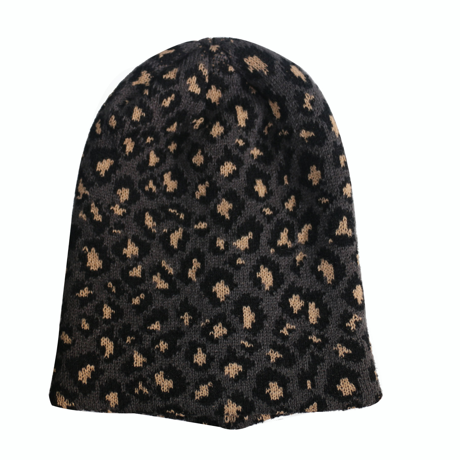 Korean Winter Leopard Printed Knitting Hat 2020 Autumn and Winter New Crochet Warm Hat Skullies Unisex Caps