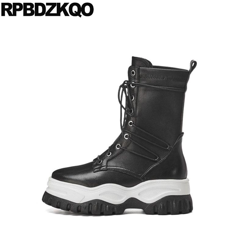 high heel muffin genuine leather short round toe platform luxury flatform women ankle boots medium shoes lace up wedge black
high heel muffin genuine leather short round toe platform luxury flatform women ankle boots medium shoes lace up wedge black
