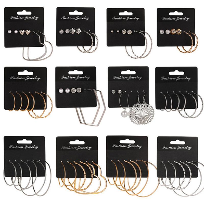 2020 New Women's Earrings Fashion Simple metal geometric Stud Earrings Exaggerated Three piece ear ring Jewellery
2020 New Women's Earrings Fashion Simple metal geometric Stud Earrings Exaggerated Three piece ear ring Jewellery