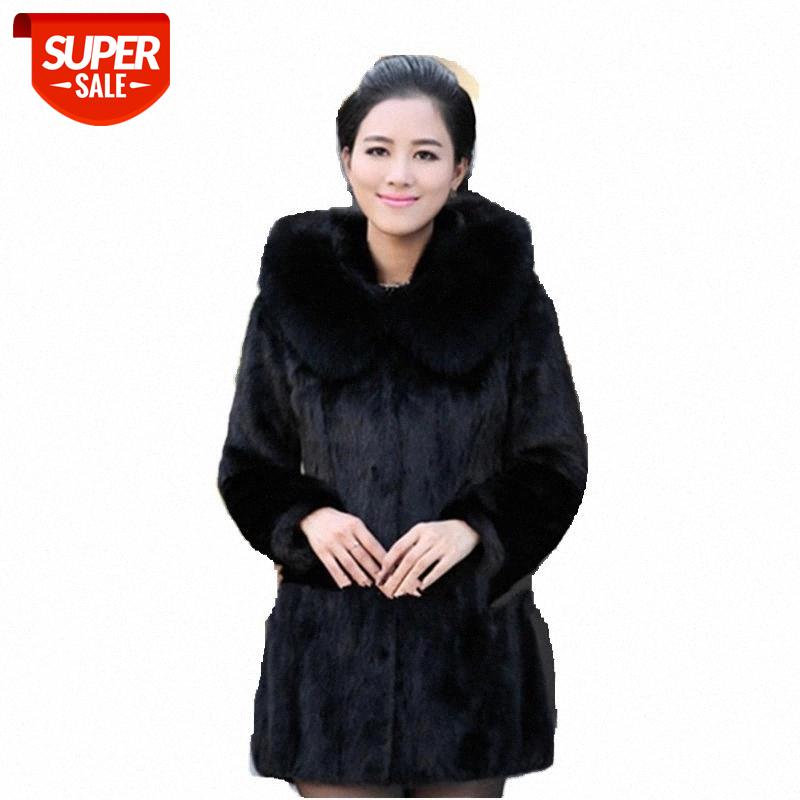 S-6XL winter women's rabbit fur coat fox fur collar mid-length hooded Thick Warm Faux Fur overssize Coat Women Plus Size coat #h74h, Black;brown
S-6XL winter women's rabbit fur coat fox fur collar mid-length hooded Thick Warm Faux Fur overssize Coat Women Plus Size coat #h74h, Black;brown