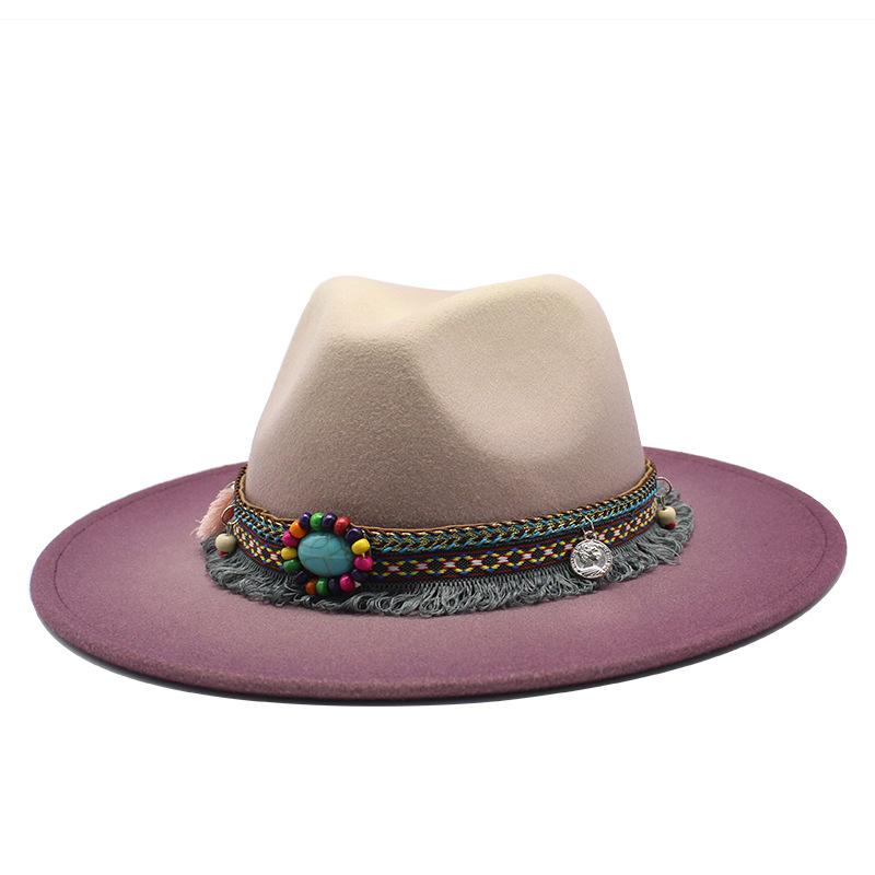Wide Brim Hats Trend Men Women White Wool Felt Jazz Fedora Retro Style Solid Color Panama Hat Trilby Party Formal, Purple
Wide Brim Hats Trend Men Women White Wool Felt Jazz Fedora Retro Style Solid Color Panama Hat Trilby Party Formal, Purple