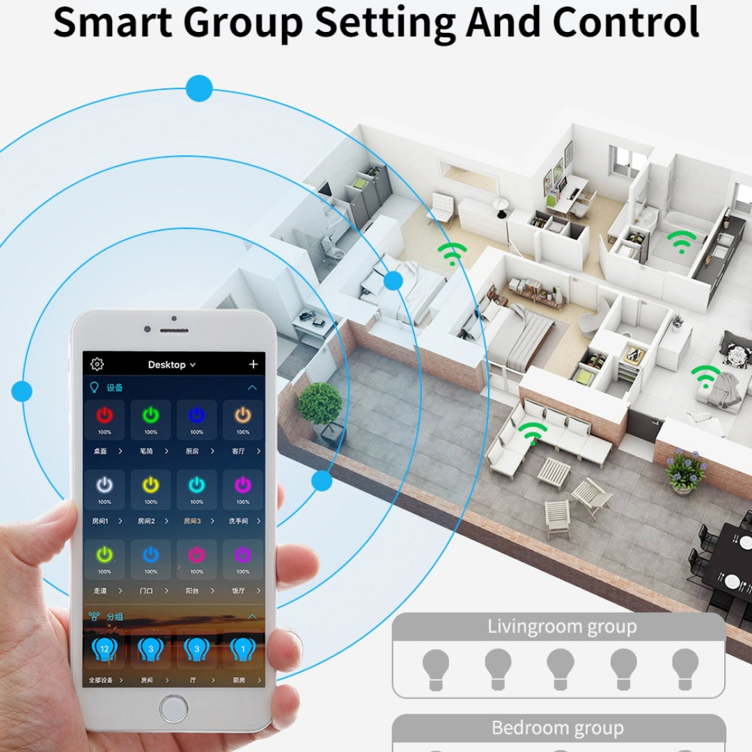 OPPLE RGB Bulbs 3 6 Pcs E26 Wifi 9W RGB Bulbs Bluetooth Lamp America Voltage Smart Home Alexa Voice IOS Android Dimmable Alice Google Siri Light