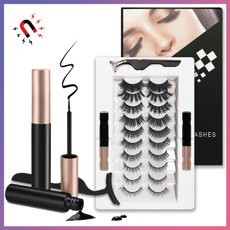 Reusable 10 pairs Magnetic Eyelashes and 2 Tubes of Magnetic Eyeliner Kit Upgraded 3D Eyelashes Kit With Tweezers Inside Magnetic Eyeline
Reusable 10 pairs Magnetic Eyelashes and 2 Tubes of Magnetic Eyeliner Kit Upgraded 3D Eyelashes Kit With Tweezers Inside Magnetic Eyeline