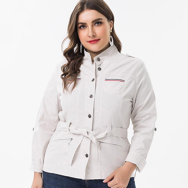 2021 Women Fall Long sleeve Windbreaker fashion ladies Vintage elegant mom clothes Plus Size Womens jacket, White
2021 Women Fall Long sleeve Windbreaker fashion ladies Vintage elegant mom clothes Plus Size Womens jacket, White