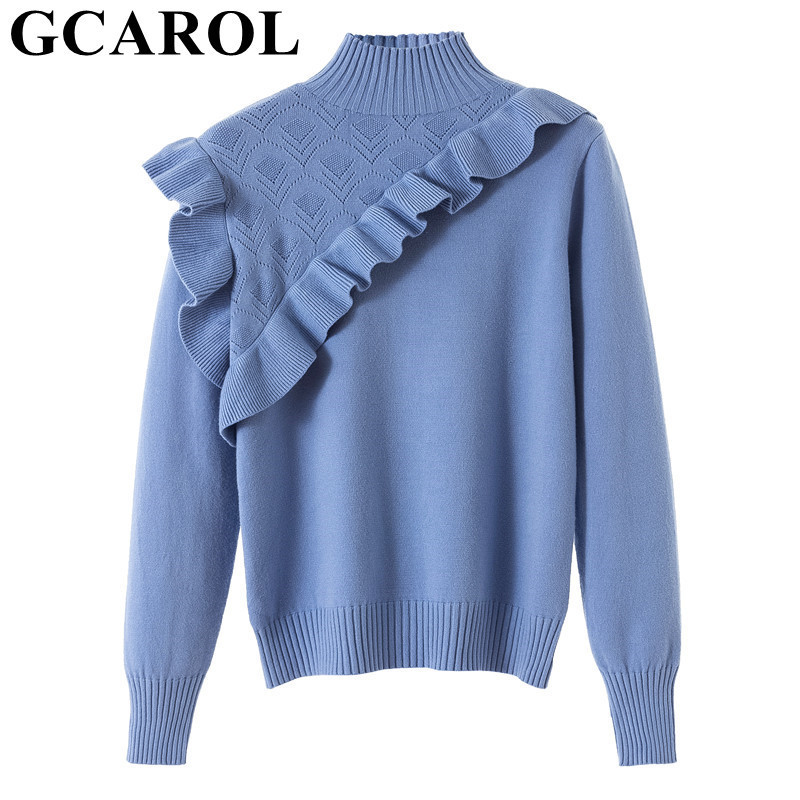 GCAROL Half High Collar Sweet Fungus Edge Sweater Stretch Autumn Winter Knit Bottoming Top High Street Chic Pullover Knitwear 201130, Apricot
GCAROL Half High Collar Sweet Fungus Edge Sweater Stretch Autumn Winter Knit Bottoming Top High Street Chic Pullover Knitwear 201130, Apricot