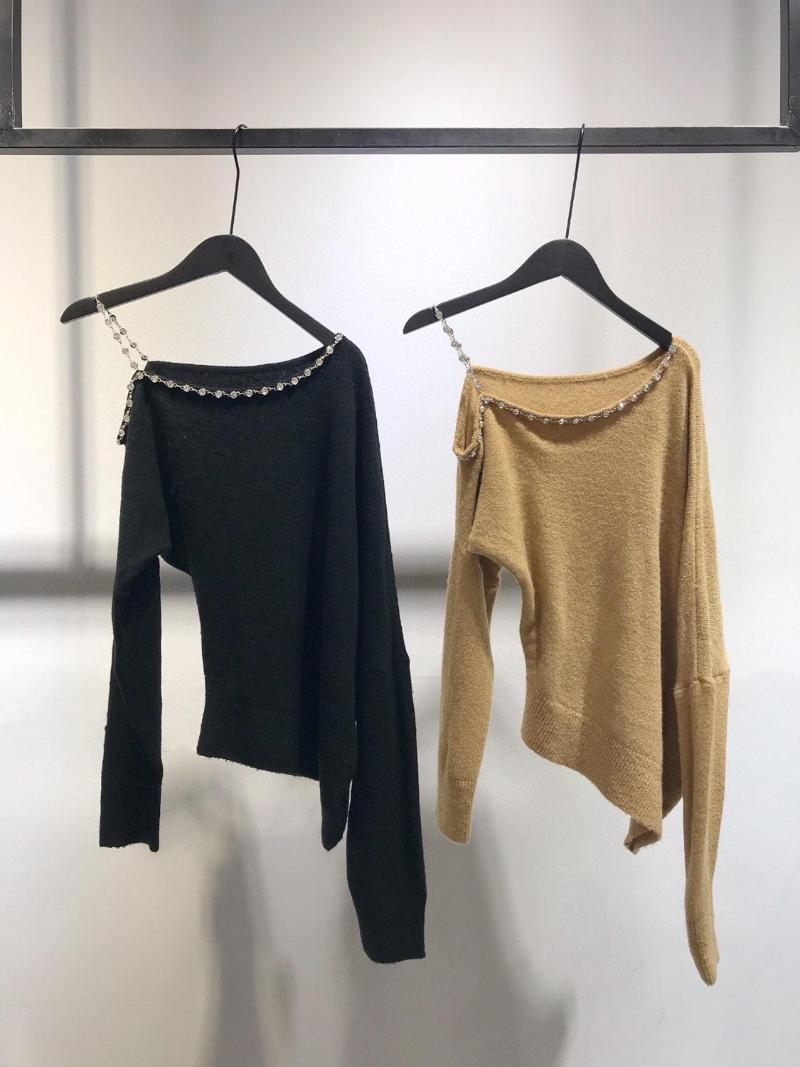 2021 Spring Fashion Women Diamonds Batwing Sleeve Casual Sweater Jumpers For Female 2 Color Ddxgz3, Black
2021 Spring Fashion Women Diamonds Batwing Sleeve Casual Sweater Jumpers For Female 2 Color Ddxgz3, Black