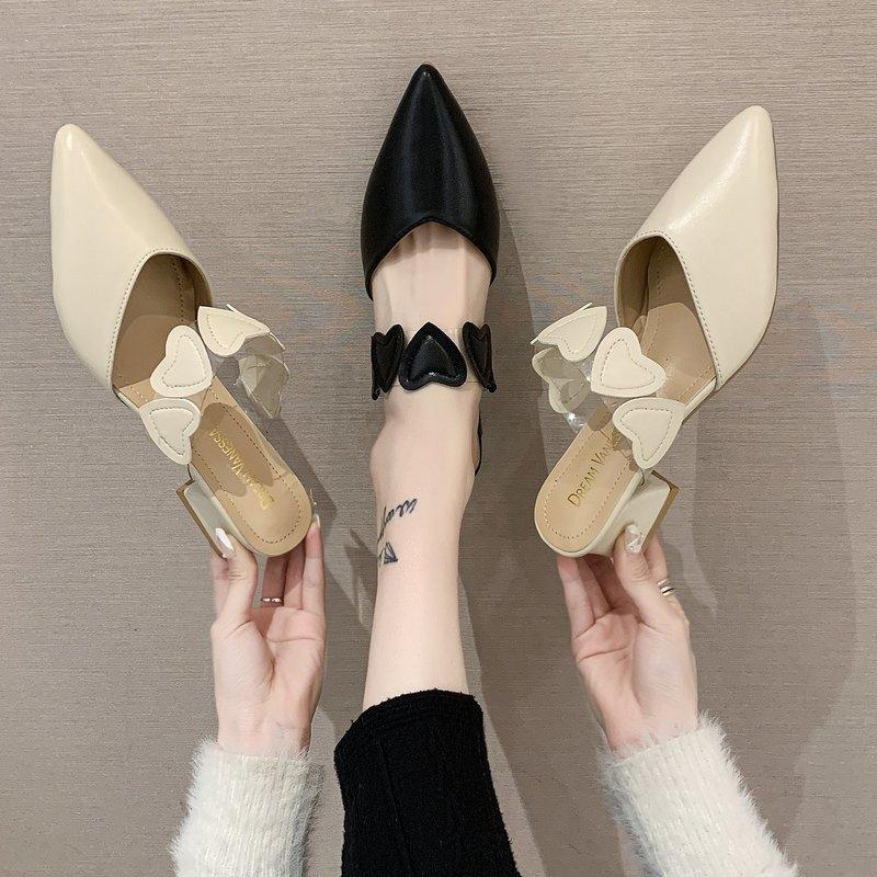 Spring/Summer New Pointed Toe Shoes Women Slippers Fashion Heart Mules Outdoor Casual Shoes House Slippers Zandalias De Mujer, Beige
Spring/Summer New Pointed Toe Shoes Women Slippers Fashion Heart Mules Outdoor Casual Shoes House Slippers Zandalias De Mujer, Beige