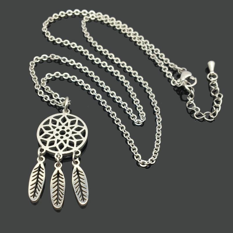 10pcs Hollow Blossom Dreamcather Stainless Steel Necklace Jewelry Dreamcather with Feather Leaves Pendant Necklaces for Kids
10pcs Hollow Blossom Dreamcather Stainless Steel Necklace Jewelry Dreamcather with Feather Leaves Pendant Necklaces for Kids