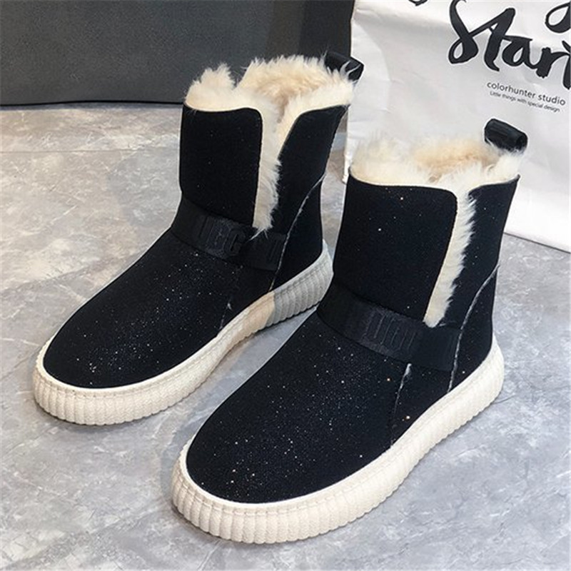 Mode Female Snow Autumn and Winter 2021 New Velvet-thickened Mid-tube Women's Casual Boots Vnkm, 573-03 
Mode Female Snow Autumn and Winter 2021 New Velvet-thickened Mid-tube Women's Casual Boots Vnkm, 573-03
