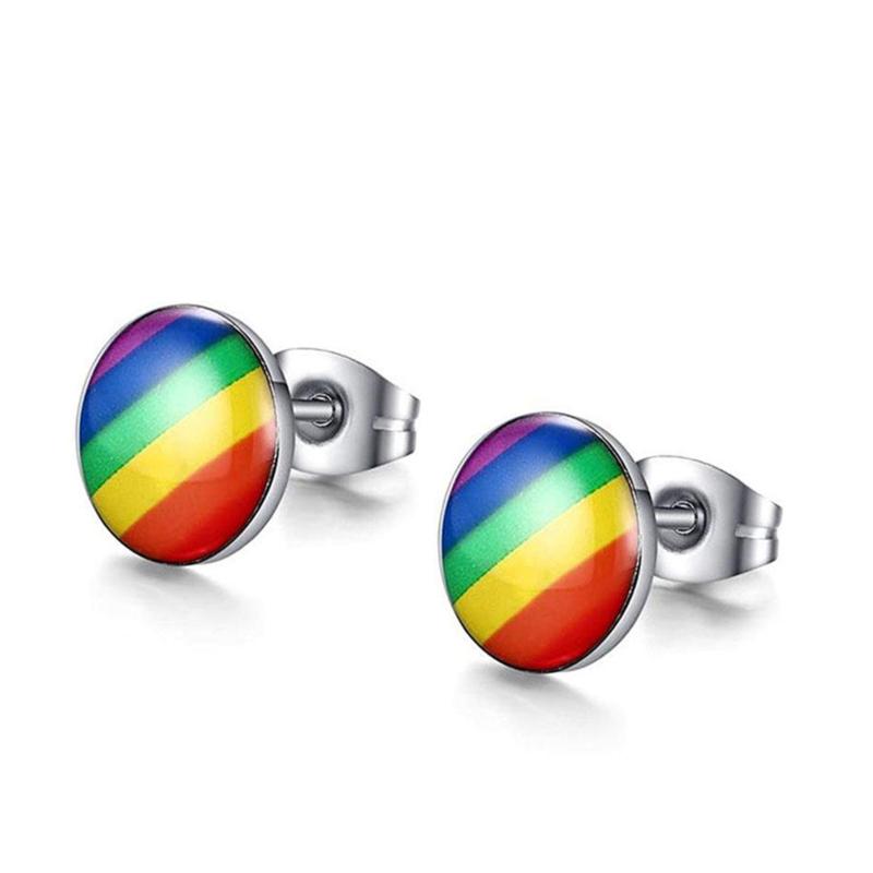 Rainbow Design Round Stud Earrings Glass Image Cabochon For Woman Man Earrings Jewelry Gift For Woman
Rainbow Design Round Stud Earrings Glass Image Cabochon For Woman Man Earrings Jewelry Gift For Woman