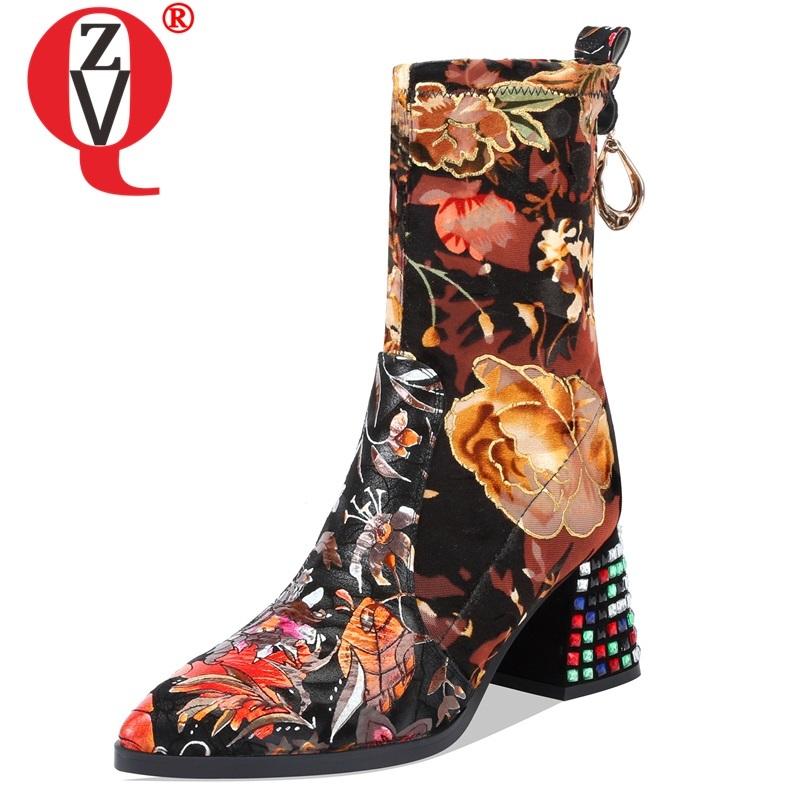 ZVQ winter new fashion sexy mid calf boots outside high heels pointed toe kid suede crystal women shoes drop shipping size 33-40, Blue
ZVQ winter new fashion sexy mid calf boots outside high heels pointed toe kid suede crystal women shoes drop shipping size 33-40, Blue