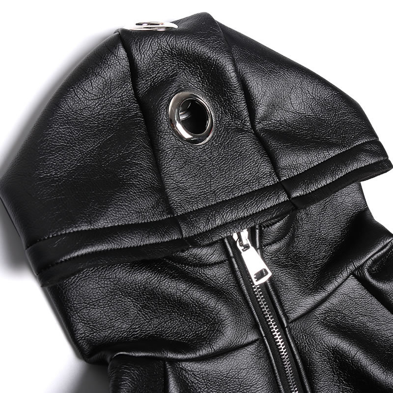 XITAO Letter Plus Size Faux Leather Women Fashion New Autumn Pocket Elegant Goddess Fan Hooded Collar Loose Coat ZLL4442 201226
