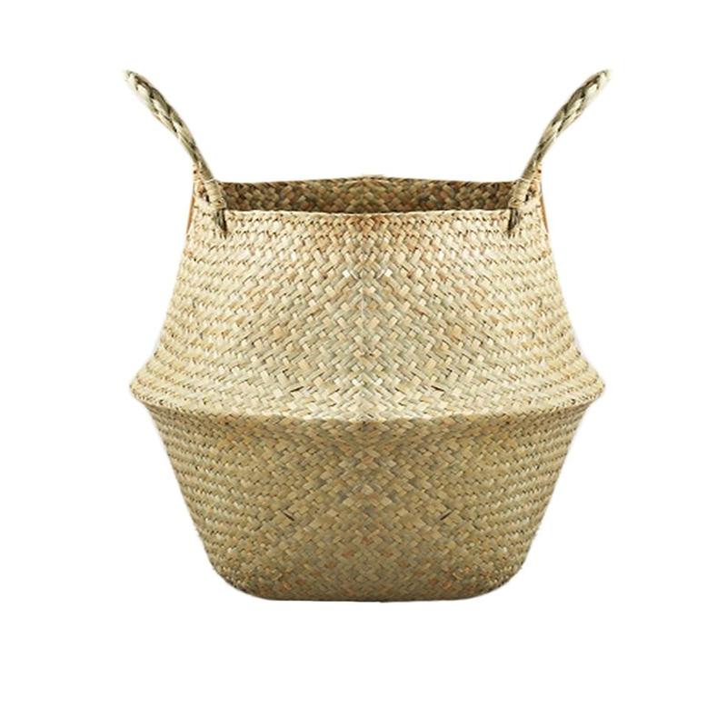 Storage Baskets Foldable Natural Seaweed Woven Straw Basket Pot Garden Flower Vase Hanging Picnic Home Decor
Storage Baskets Foldable Natural Seaweed Woven Straw Basket Pot Garden Flower Vase Hanging Picnic Home Decor