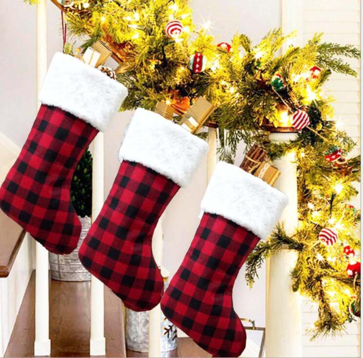 New Plaid Christmas Stocking red Cotton buffalo Flannel Black Stockings Decor Poly Sublimation blank Santa
New Plaid Christmas Stocking red Cotton buffalo Flannel Black Stockings Decor Poly Sublimation blank Santa