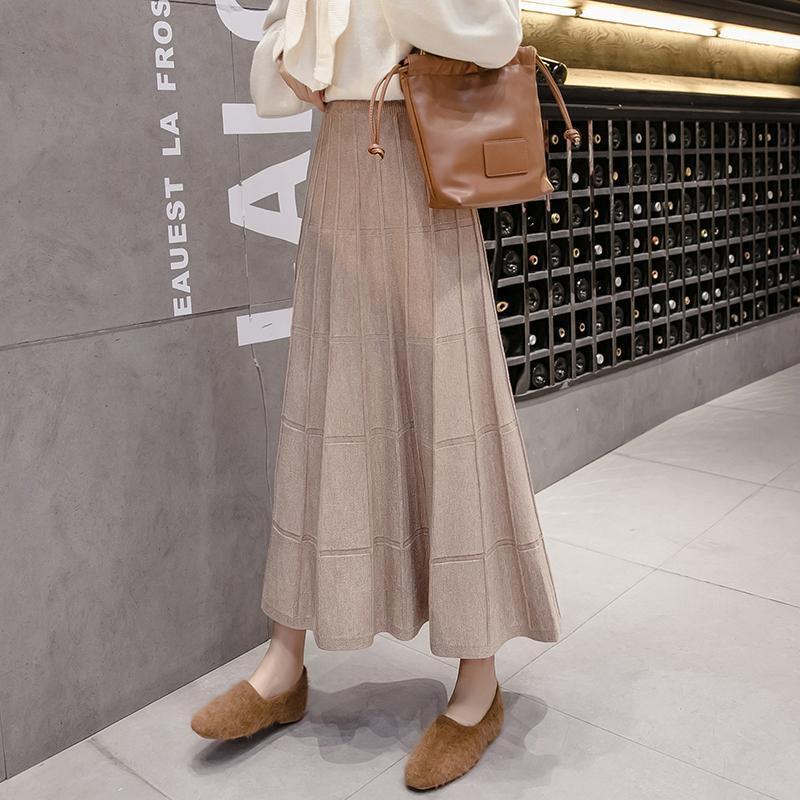 Knitted skirts long female port of new winter taste fashion posed pleated wool a word long skirt1, Brown
Knitted skirts long female port of new winter taste fashion posed pleated wool a word long skirt1, Brown