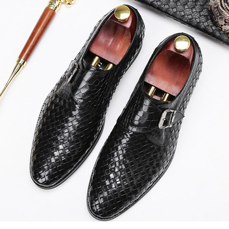 Summer Breathable Man Monk Strap Shoes Genuine Leather Formal Dress Buckle Oxfords Pointed Toe Men's Handmade Weave Flats SS543, Black
Summer Breathable Man Monk Strap Shoes Genuine Leather Formal Dress Buckle Oxfords Pointed Toe Men's Handmade Weave Flats SS543, Black