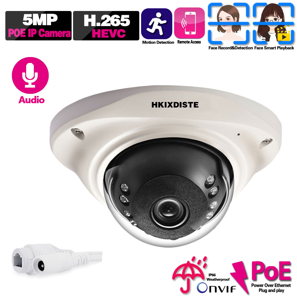 Detection 5MP IP POE CCTV Dome Security Camera Outdoor Waterproof Smart Audio Mini Video Surveillance Camera System ONVIF
Detection 5MP IP POE CCTV Dome Security Camera Outdoor Waterproof Smart Audio Mini Video Surveillance Camera System ONVIF