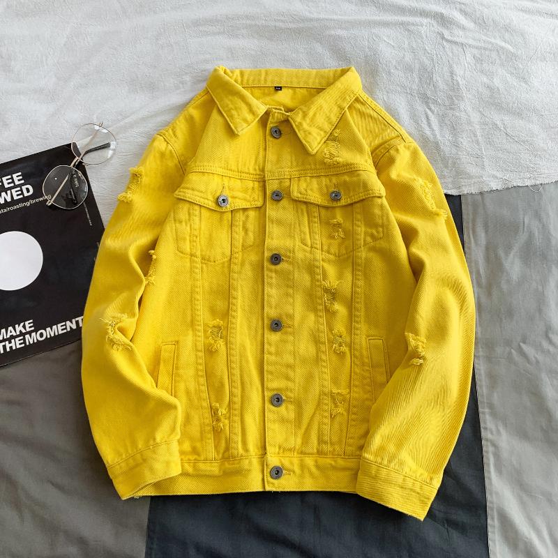 Jaqueta Masculino Spring New Denim Jacket Men Turn Down Collar Simple Slim Fit Men Jacket Long Sleeve Hole Jeans, Pink
Jaqueta Masculino Spring New Denim Jacket Men Turn Down Collar Simple Slim Fit Men Jacket Long Sleeve Hole Jeans, Pink