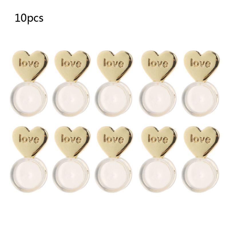 Stud 10Pcs Heart Love Magic Earring Lifters Lifts Backs Adjustable Hypoallergenic Nuts Ear Lobe Support 
Stud 10Pcs Heart Love Magic Earring Lifters Lifts Backs Adjustable Hypoallergenic Nuts Ear Lobe Support