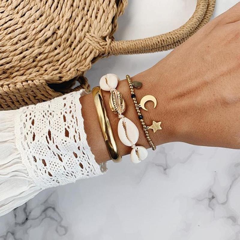 3pcs/set Bohemia Shell Charm Bracelet Sets for Women Girls Goth Gold Chain Star Moon Pendant Bracelet Jewelry Pulseras
3pcs/set Bohemia Shell Charm Bracelet Sets for Women Girls Goth Gold Chain Star Moon Pendant Bracelet Jewelry Pulseras