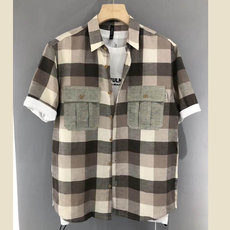 SBR004 new arrival 2020 summer fast fashion casual men short sleeved shirts plaid shirt for free shipping, White
SBR004 new arrival 2020 summer fast fashion casual men short sleeved shirts plaid shirt for free shipping, White