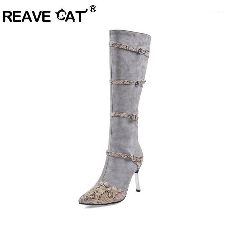 REAVE CAT Women Knee Boots Pionted Toe Zipper Stilleto Heels Mixed Colors Faux learher Slip-on Boots Big Size 48 Beige Casual1, Black
REAVE CAT Women Knee Boots Pionted Toe Zipper Stilleto Heels Mixed Colors Faux learher Slip-on Boots Big Size 48 Beige Casual1, Black