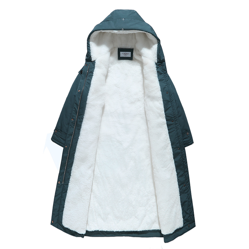 -30 Degrees Snow Wear X-Long Parkas Winter Jacket Women Fur Hooded Female Overcoat Fluff Lining Thick Winter Coat Women Clothess 201017