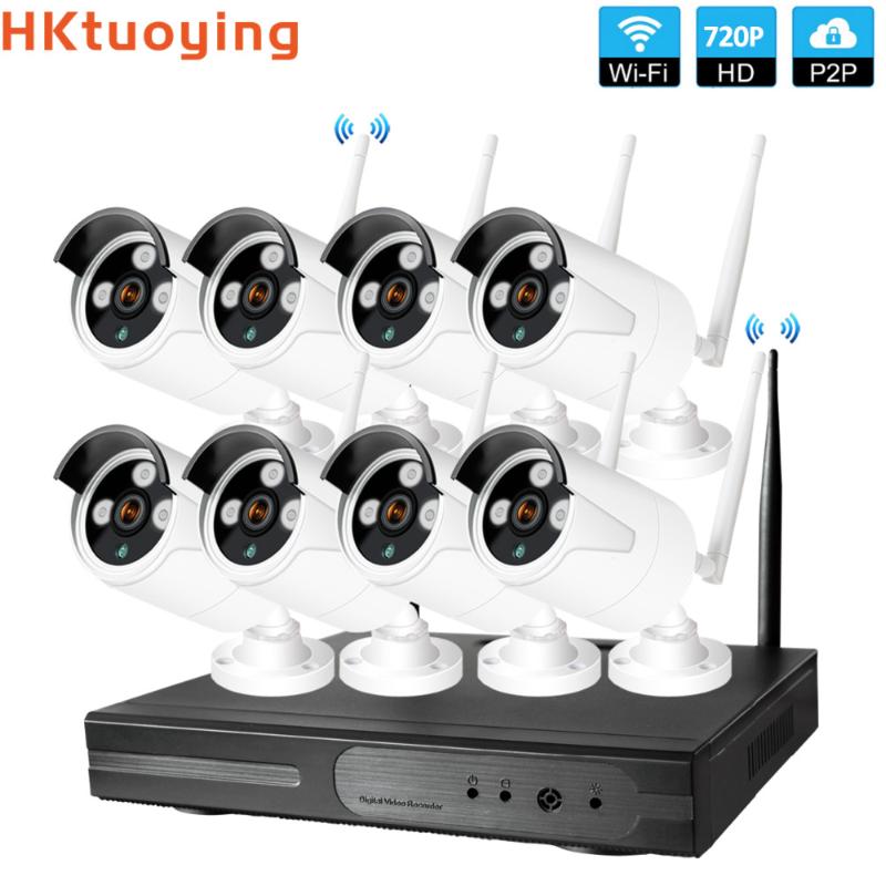 

Plug and Play 8CH 1080P HD Wireless NVR Kit P2P 720P Indoor Outdoor IR Night Vision Security 1.0MP IP Camera WIFI CCTV System